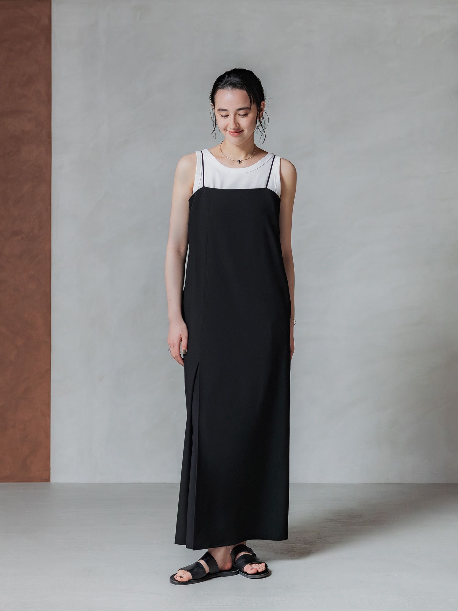 ボックスタックキャミワンピース