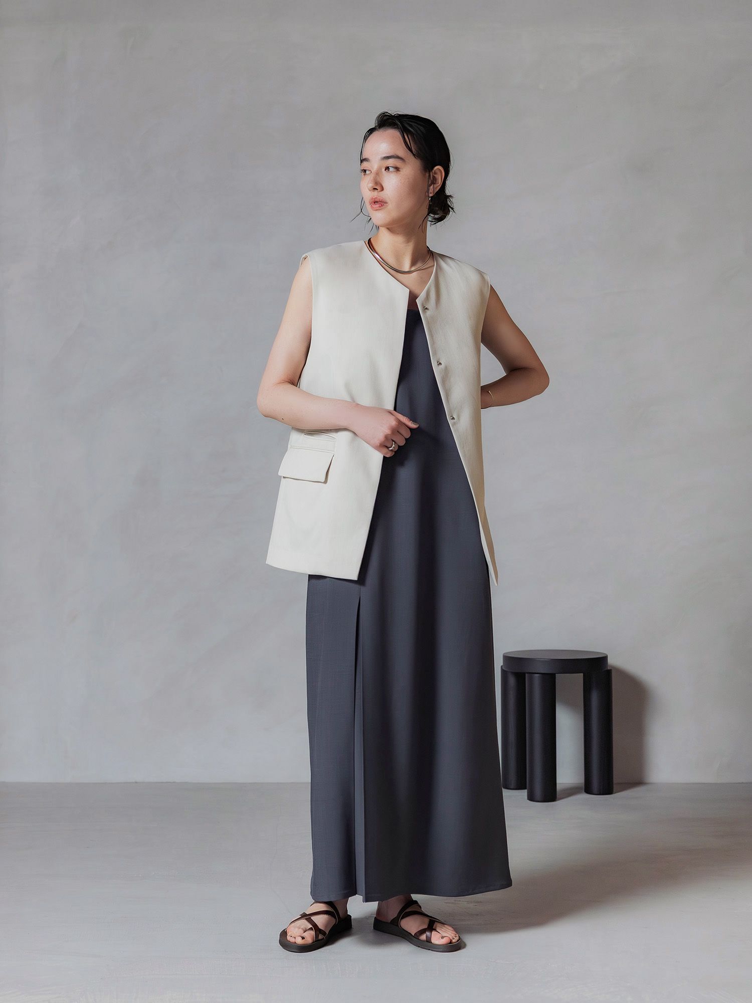 ボックスタックキャミワンピース