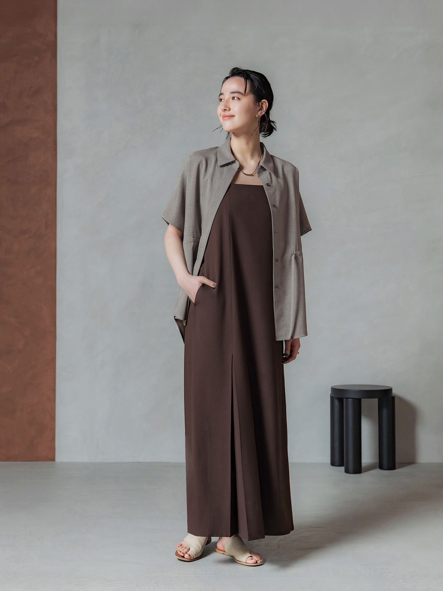 ボックスタックキャミワンピース