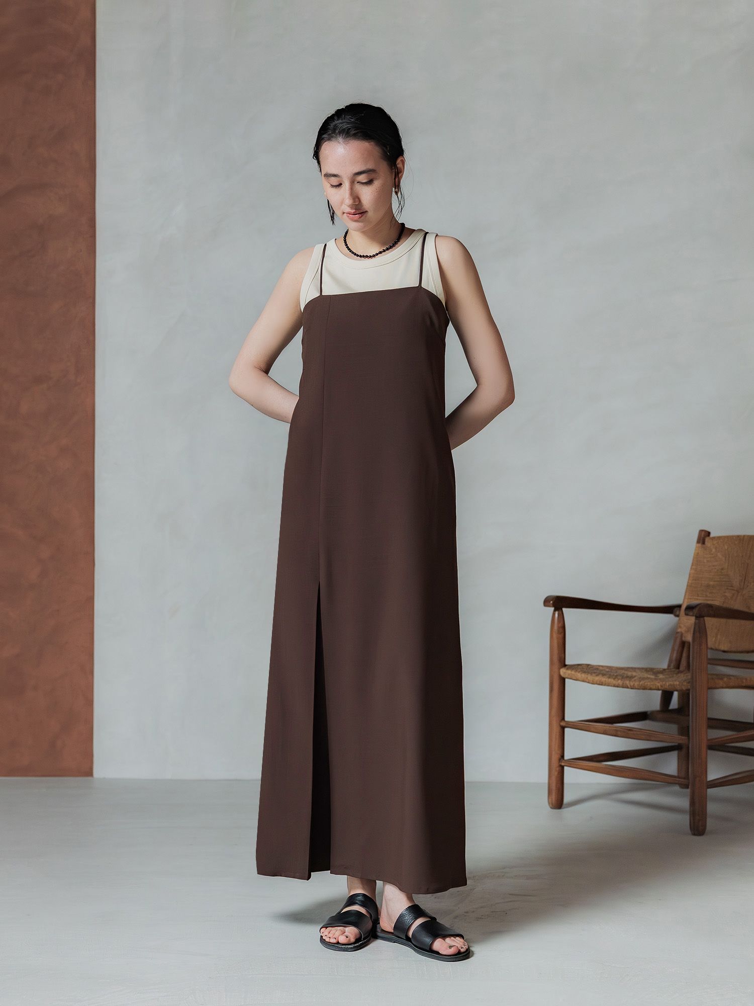 ボックスタックキャミワンピース