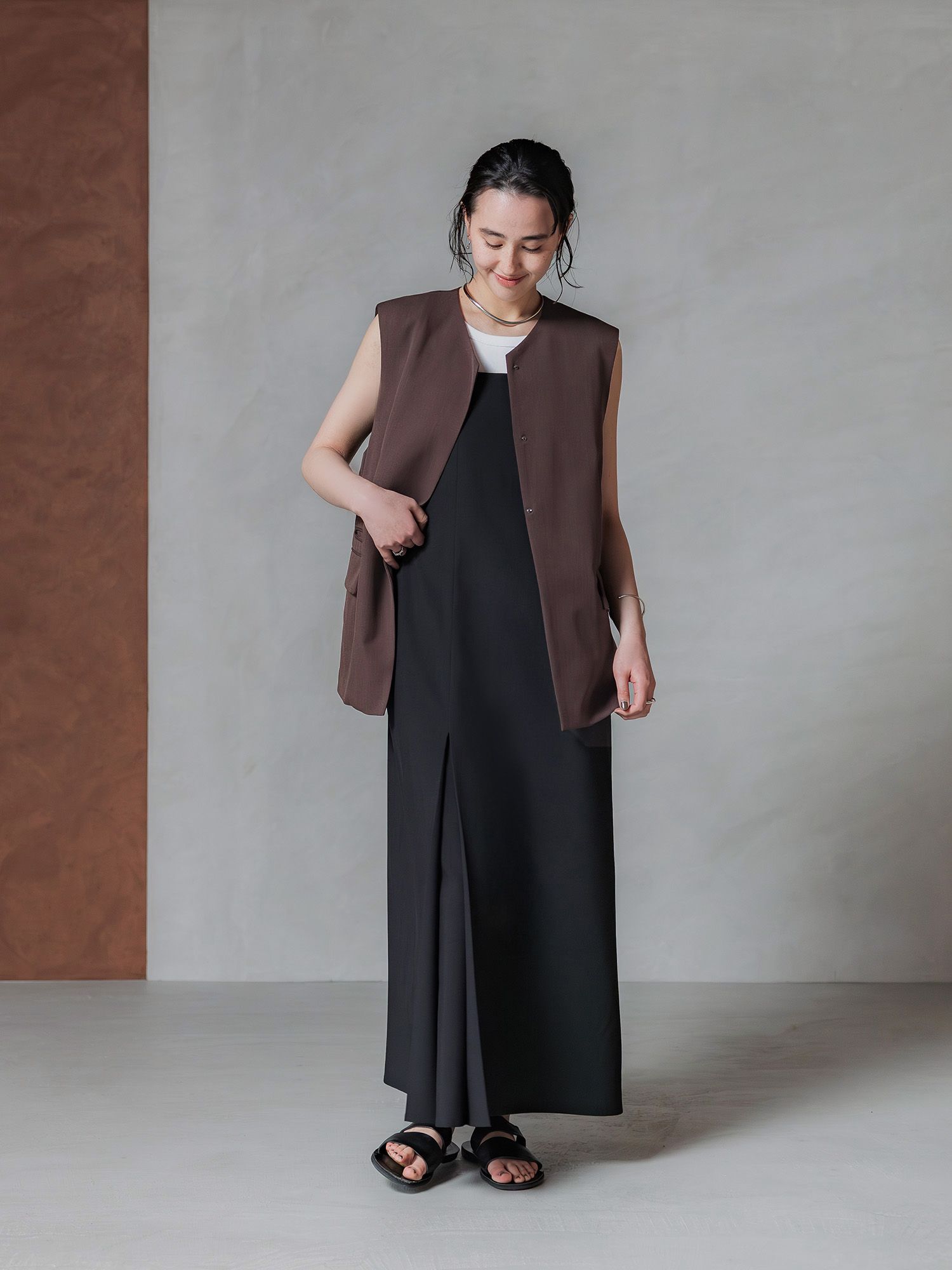 ボックスタックキャミワンピース