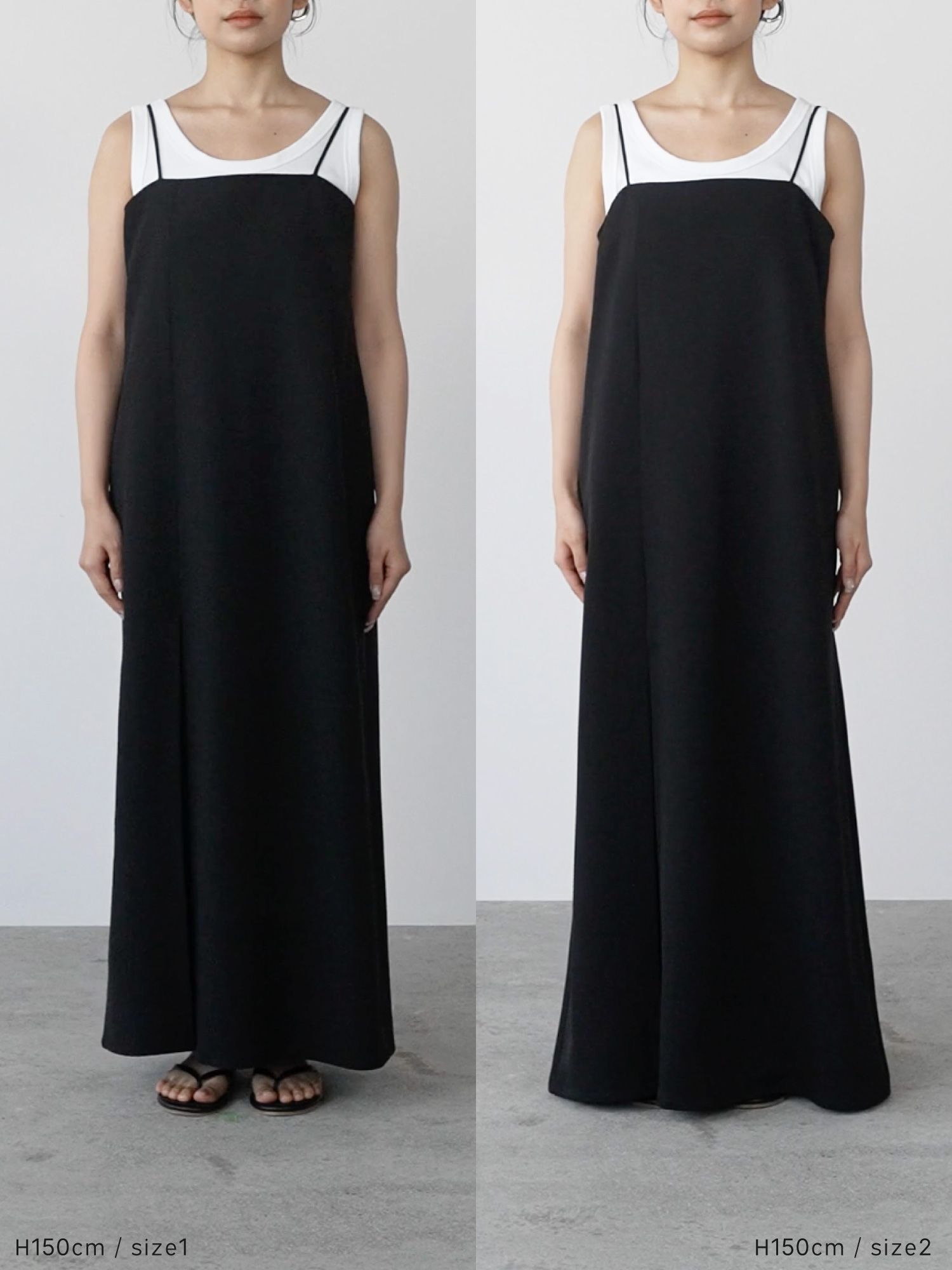 ボックスタックキャミワンピース