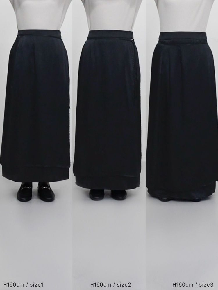 crewre online shop / ラップレイヤードIラインスカート